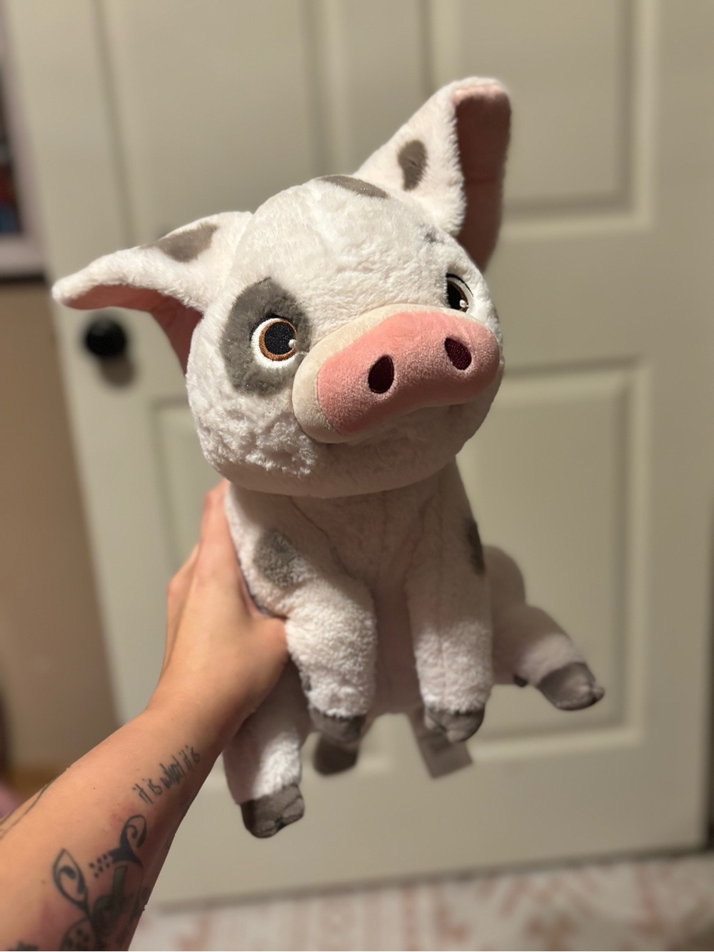 Adorable Pua Moana Gray & Pink Plush Pig Stuffed Animal